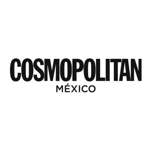 Logo COSMOPOLITAN México, revista femenina moderna que reconoce la innovación magnética y el estilo sin esfuerzo de BABYCILS.