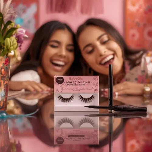 Imagen de cierre mostrando el kit NeoLash System™ y el logo de BABYCILS, invitando a confiar en la marca y a mejorar la mirada con pestañas magnéticas reutilizables.